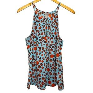 Banana Republic Keyhole Chest Oranges Summer Top Size Medium